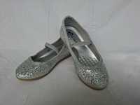 Туфлі босоніжки для дівчинки срібні блискавки святкові waikiki