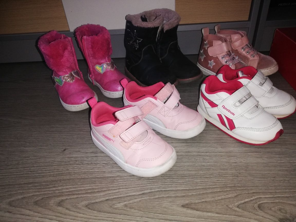 Zestaw butów bucików dla dziewczynki 22 23 24