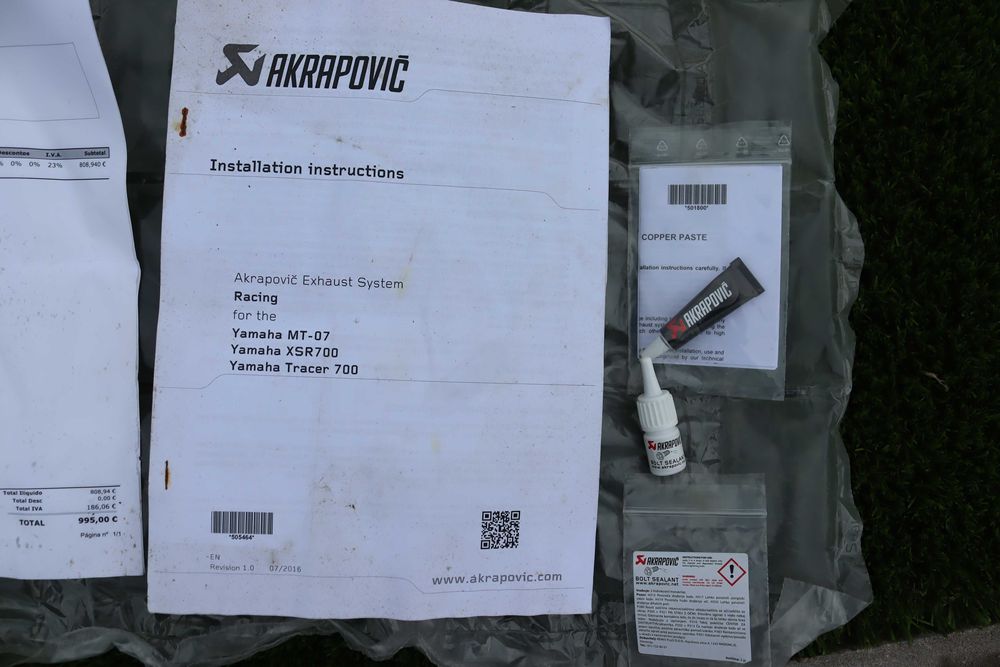 Akrapovic MT 07 / Tracer