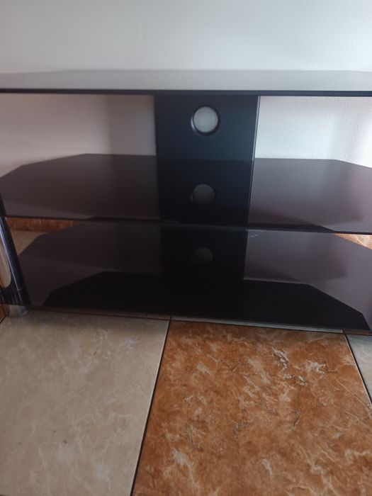 RTV szklana szafka RTV czarna