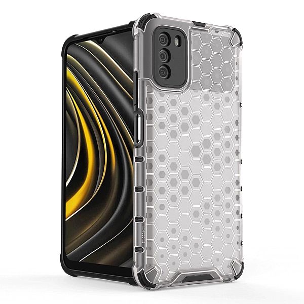 Honeycomb etui pancerny pokrowiec z żelową ramką Xiaomi Poco M3 przezr