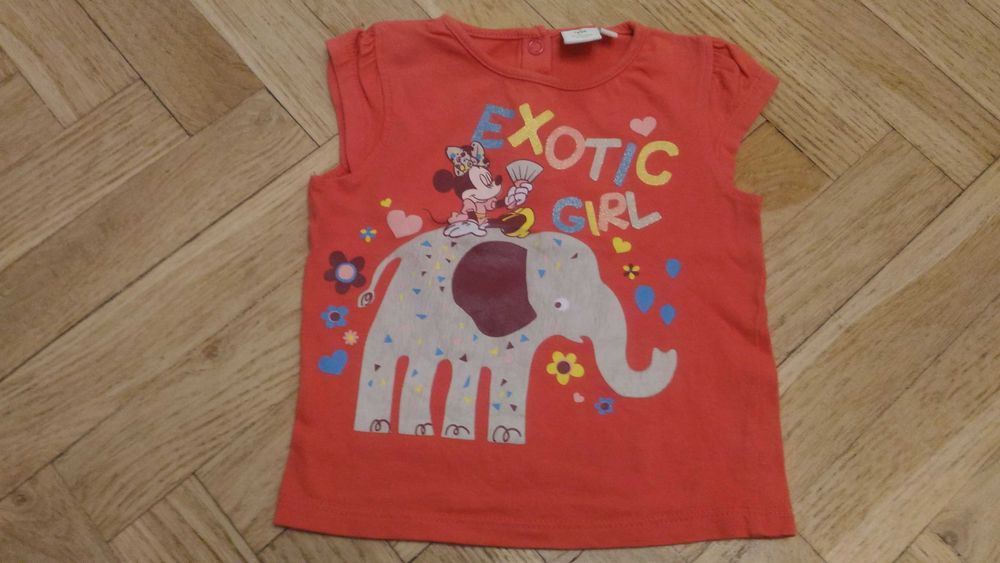 Bluzeczka exotic girl ze słoniem i Myszką Miki r. 74