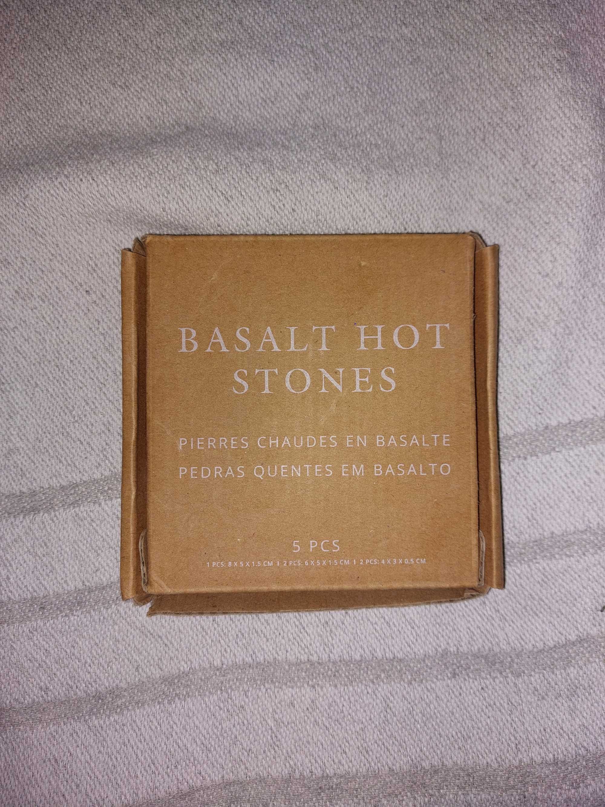 Kamienie bazaltowe do masażu, nowe 5 sztuk