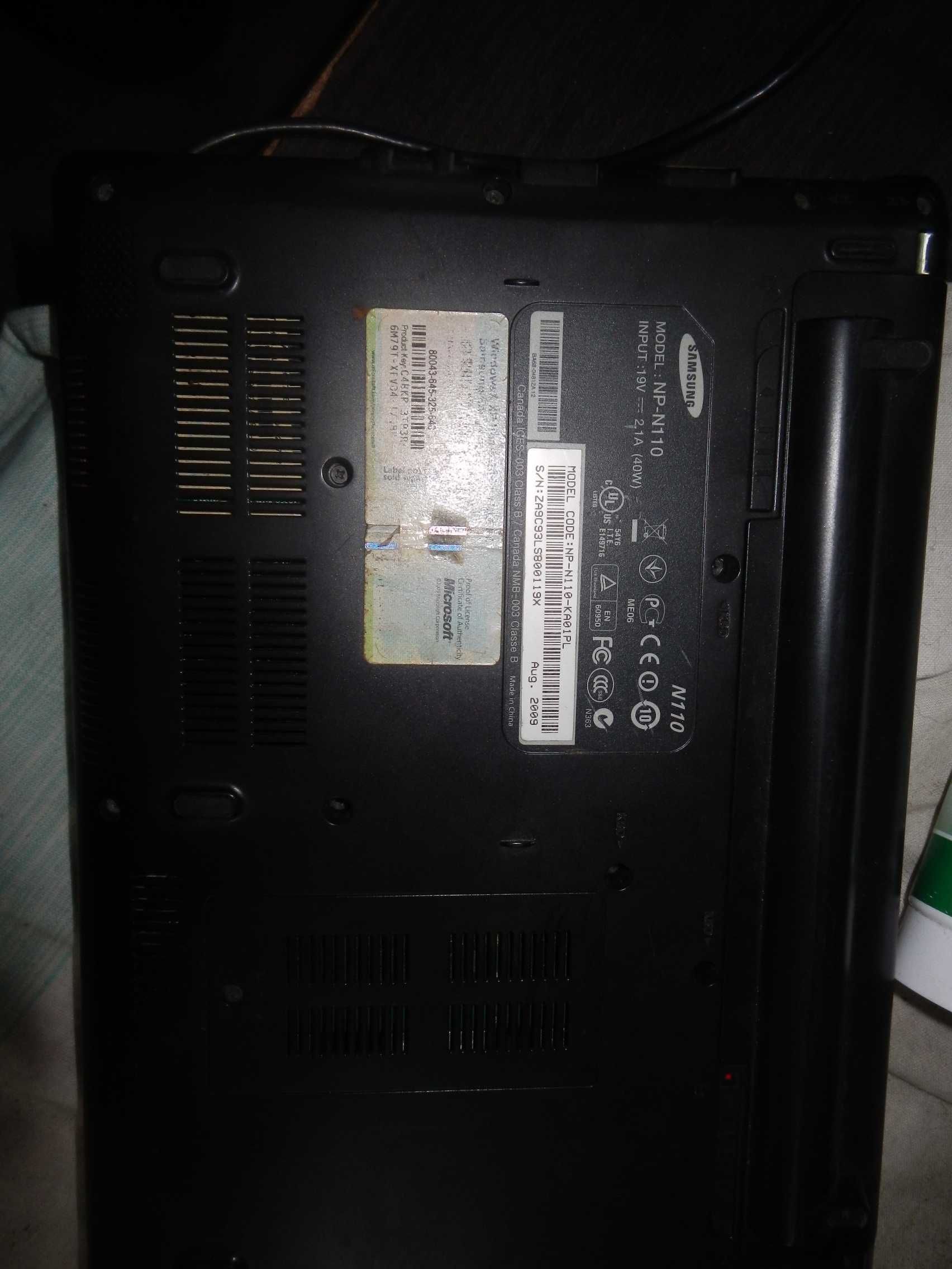 Uszkodzony Samsung NP-N110 netbook do naprawy lub na części
