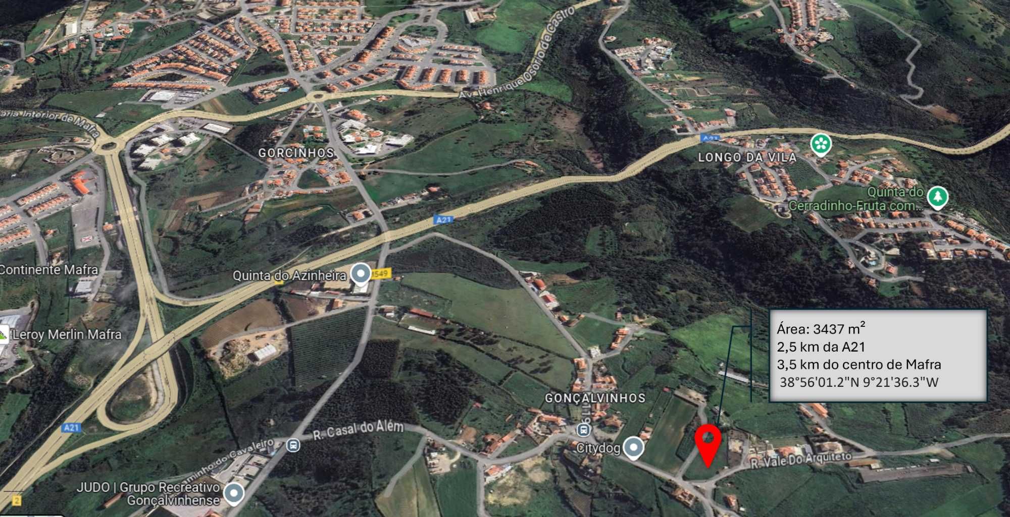 Terreno em Mafra (Gonçalvinhos) Arrendar