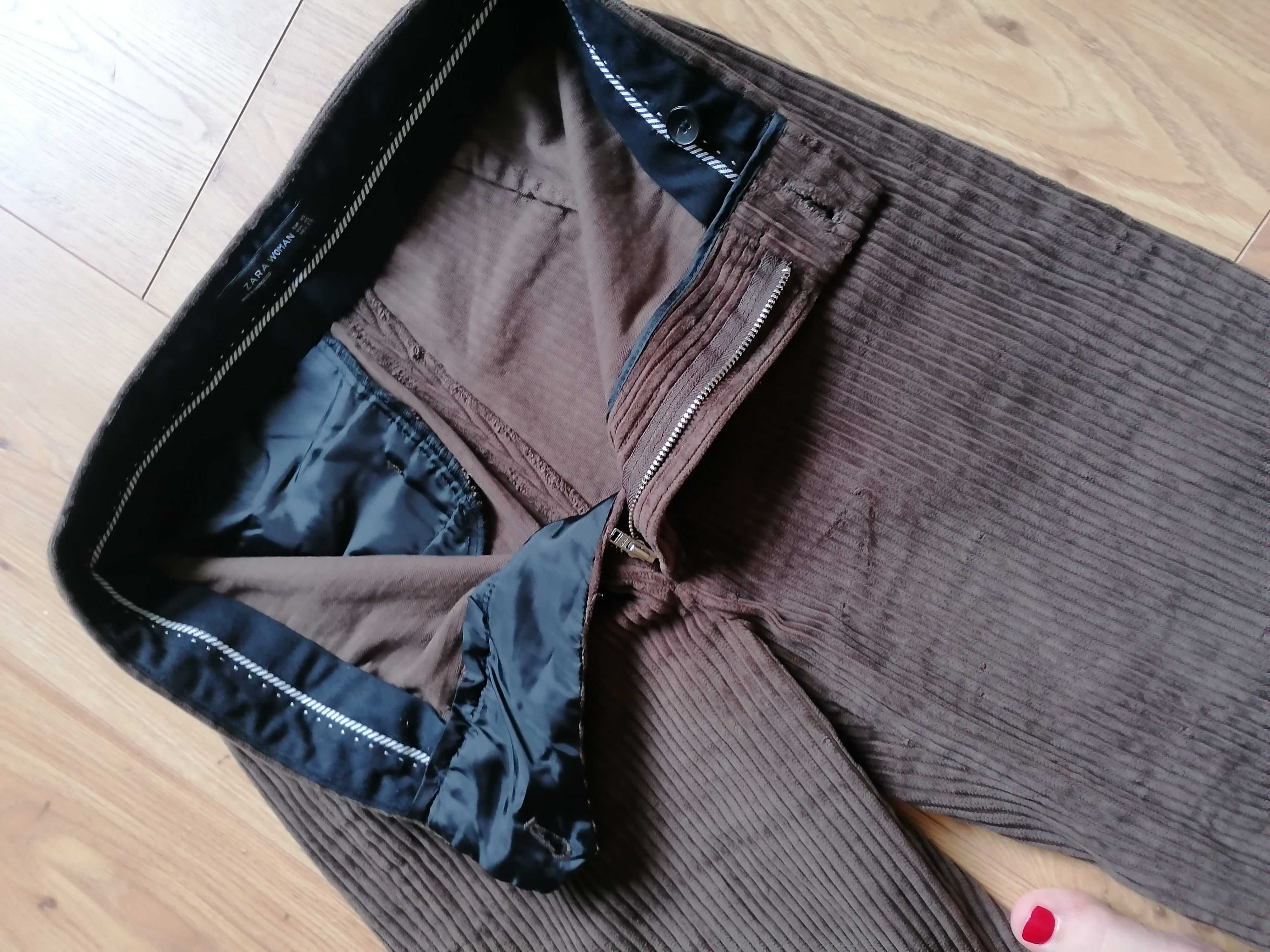 Zara szerokie spodnie XS