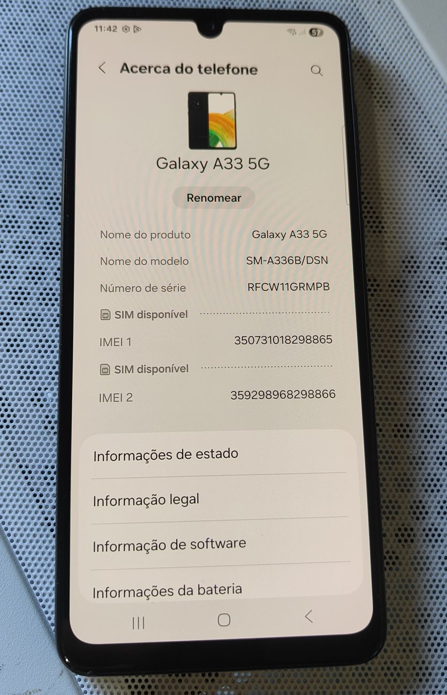 Smartphone Samsung Galaxy A33 5G 6GB/128GB