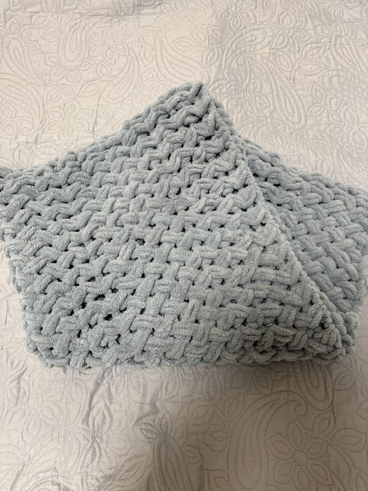 покривало одіялко конверт плюшевий вʼязаний