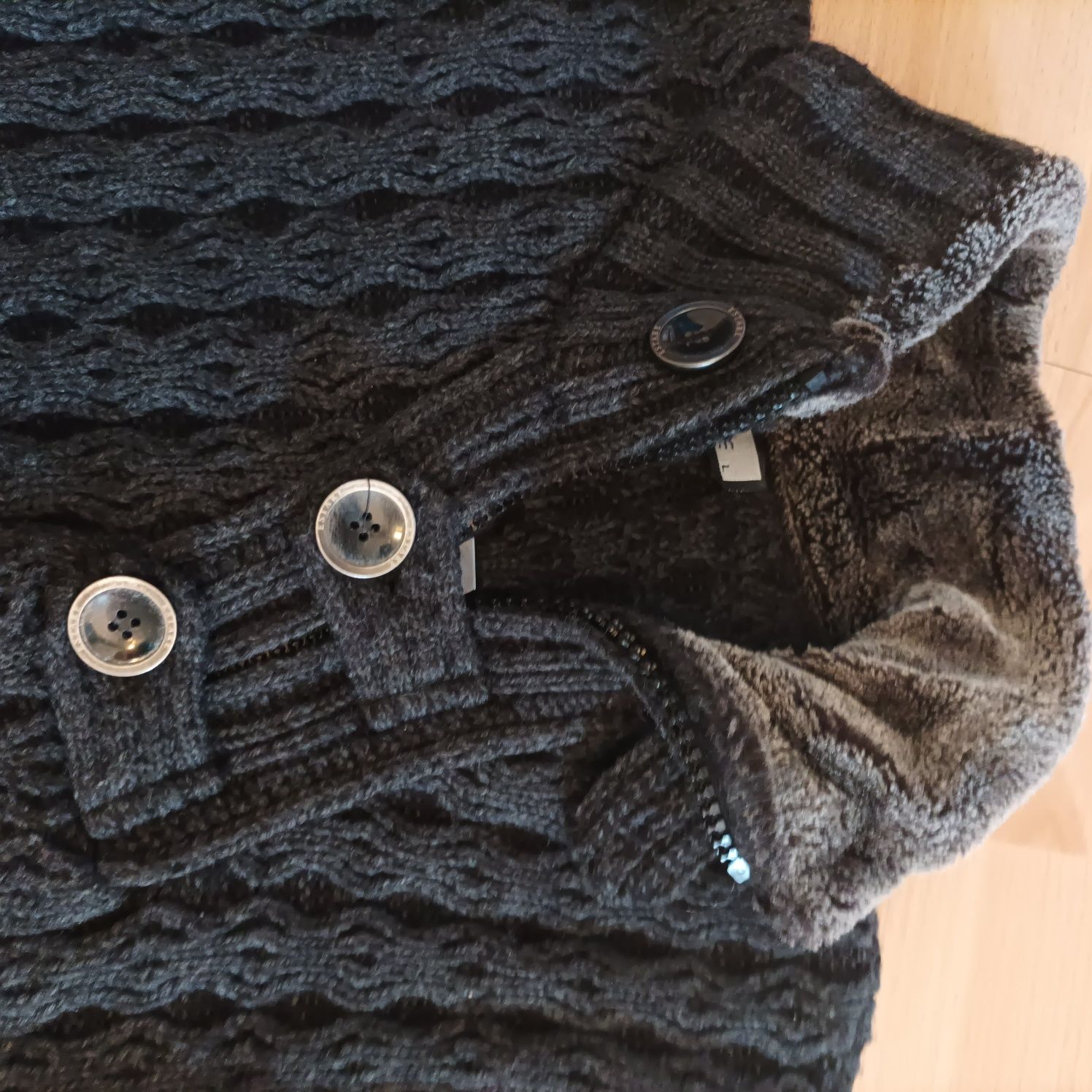 Męski sweter z Kaszmiru i wełny r.L