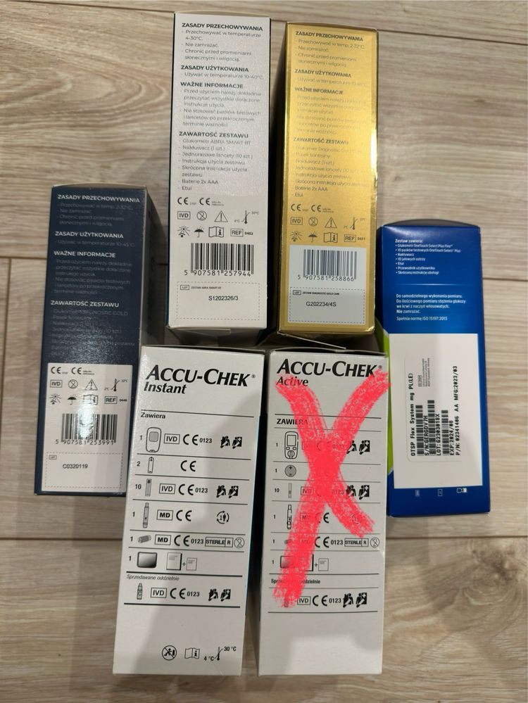 Glukometry accu-chek, abra, onetouch