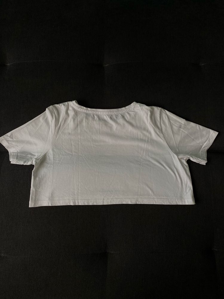 Crop top z napisem, rozmiar XXS