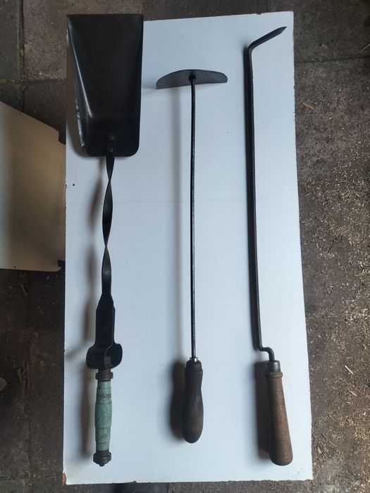 Zabytkowy zestaw kominkowy trzyczęściowe