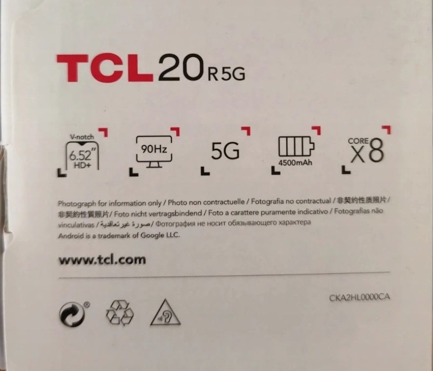Telemóvel TCL 20r 5G