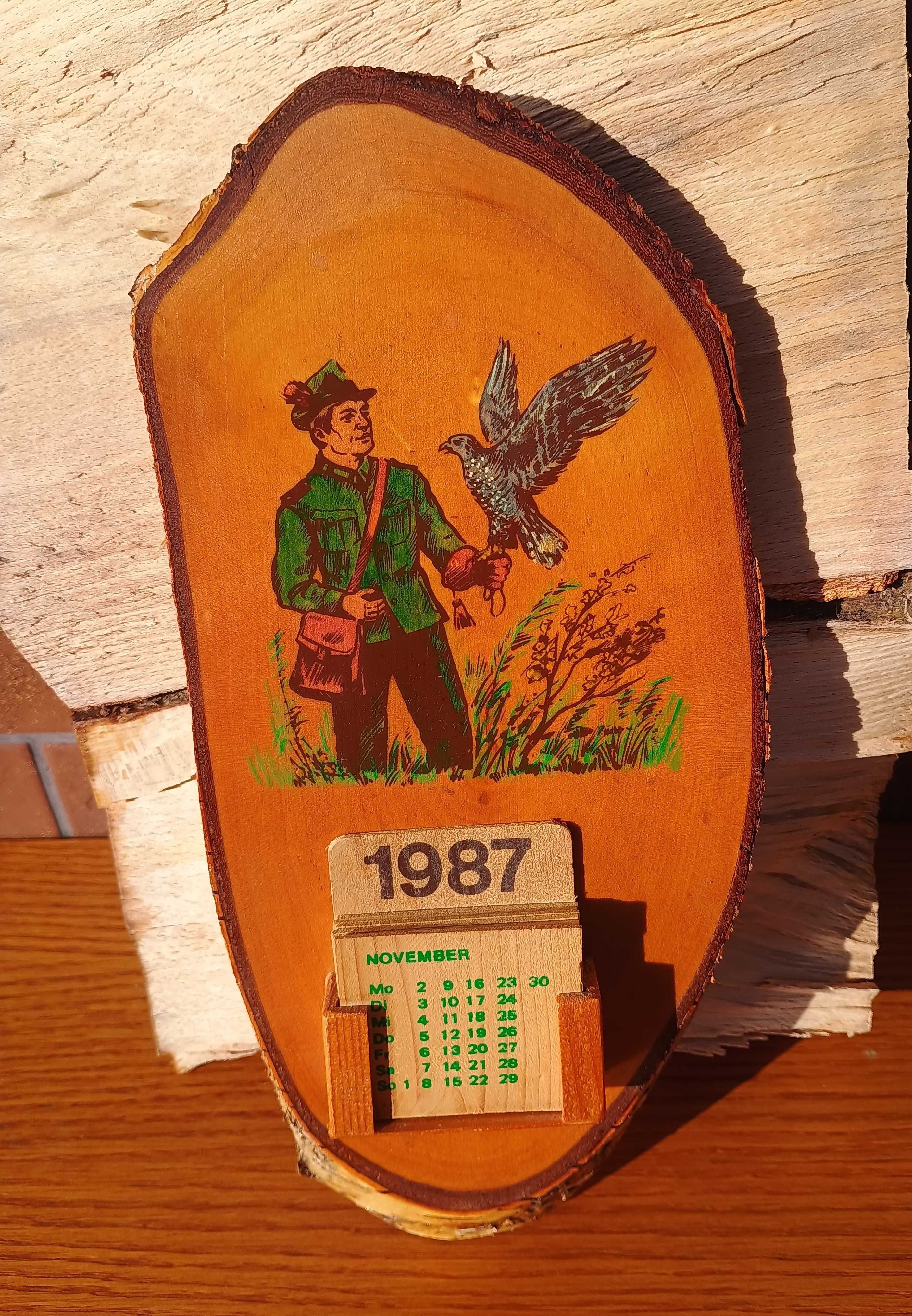 Kalendarz myśliwy sokolnik łowiectwo sokolnictwo niemiecki 1987 r.