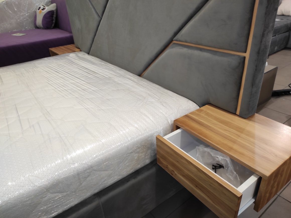 Ліжко Стронг з матрацом і тумбами, кровать, матрас