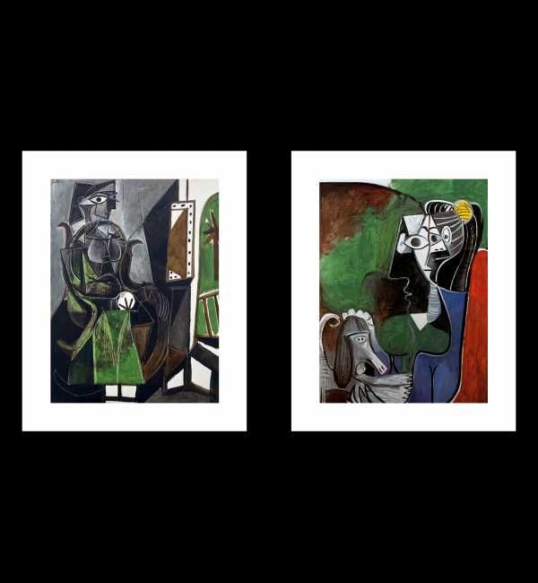 Plakaty Picasso, Kobieta w Oknie i Kobieta z Psem