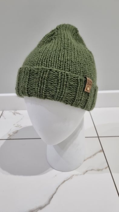 Czapka zielona ręcznie robiona
