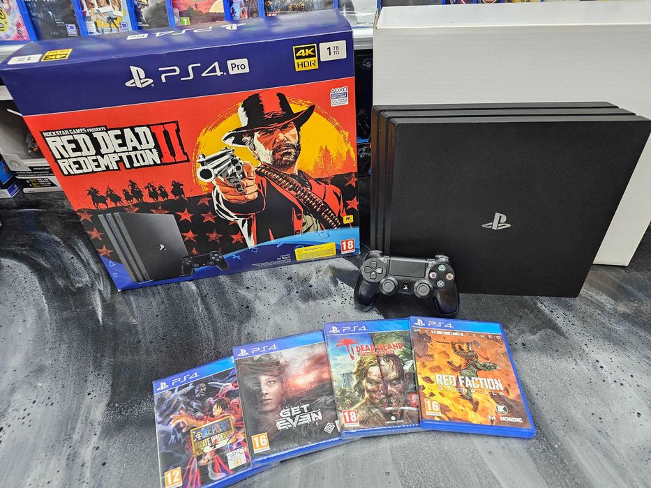 Konsola Playstation 4 PS4 PRO 1TB + 4 gry Gwar 6m SKLEP ZAMIANA 7216B