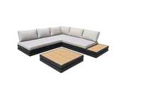 Zestaw mebli ogrodowych sofa narozna stolik