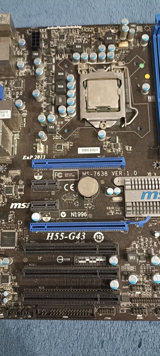 Материнська плата  MSI H55-G43  на запчасти 150 грн