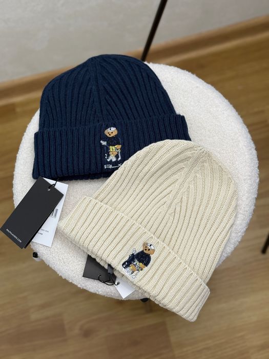 Шапка Polo Ralph LRX синя бежева унісекс