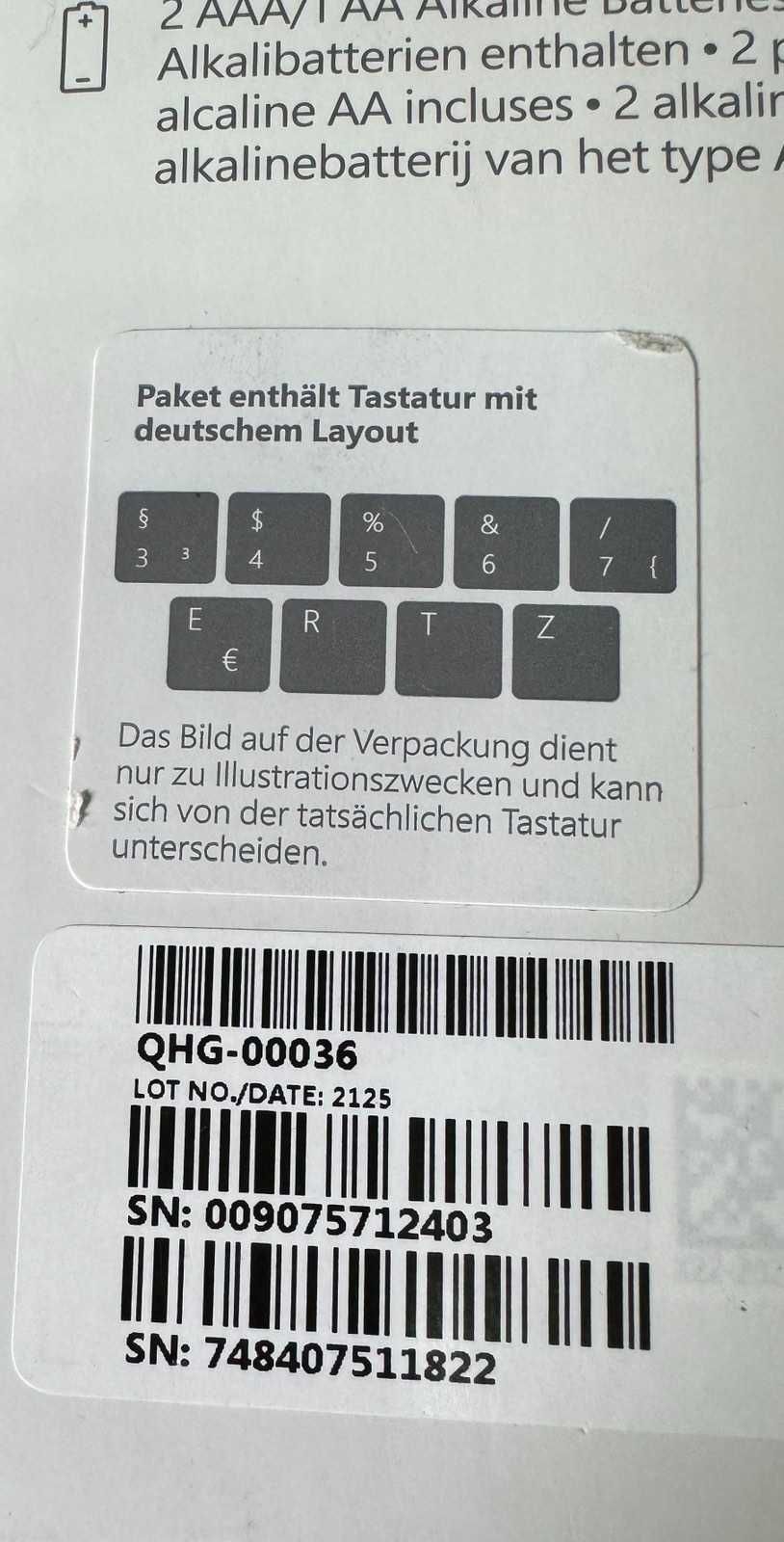 Microsoft Wireless Bluetooth Keyboard and Mouse QHG-00036