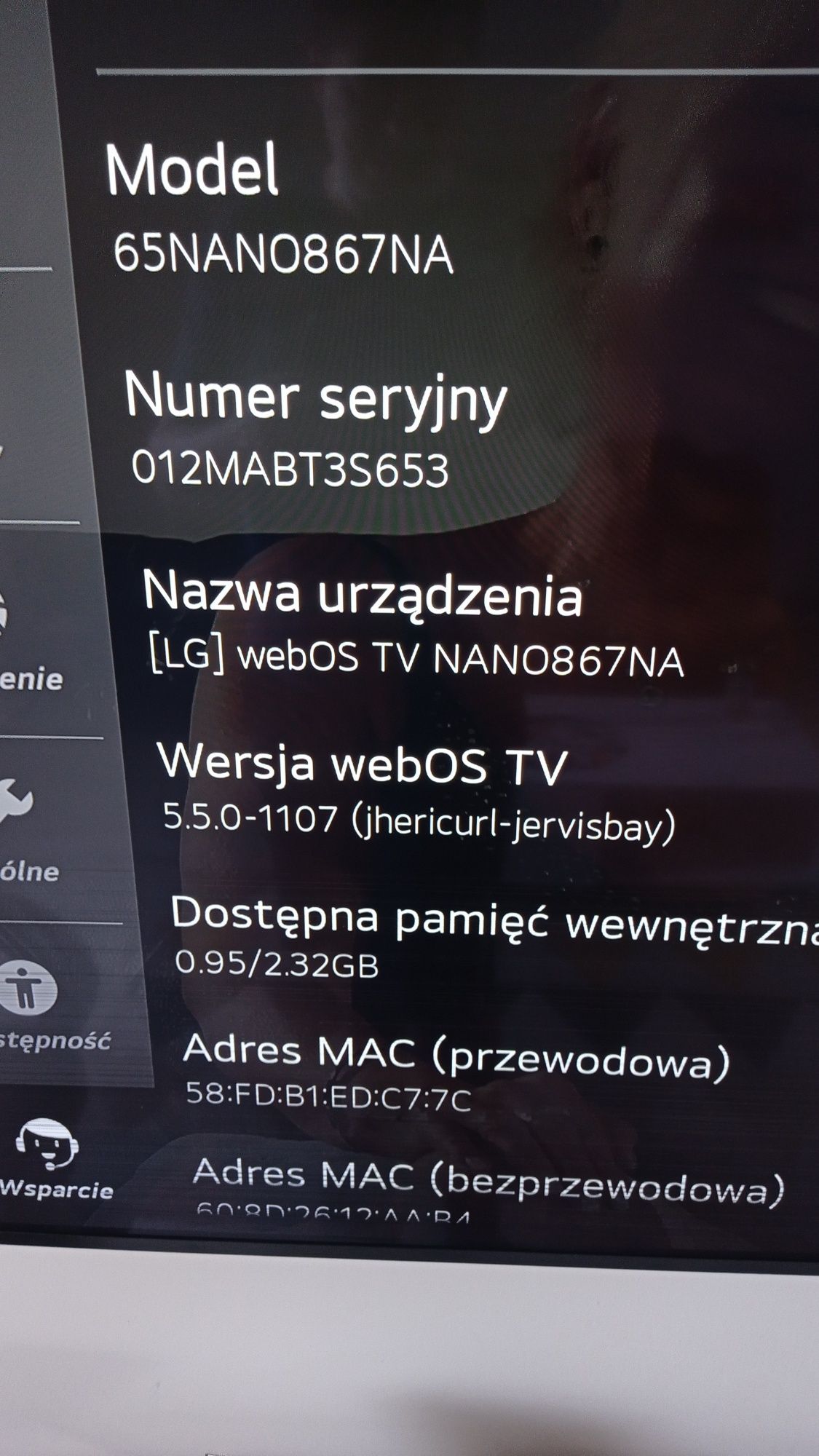 Telewizor 65 cali LG 65NANO867NA