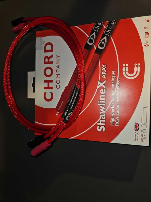 kable interkonekty Chord company 2xRCA ShawlineX Aray 1,0m