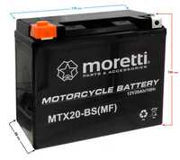 Akumulator Motocyklowy AGM MTX20-BS 20Ah 270A L+
