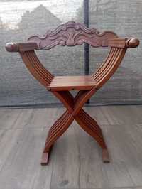 Krzesło rzymskie składane nożycowe/kurulne ogrodowe