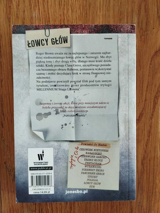 Łowcy głów Jo Nesbø