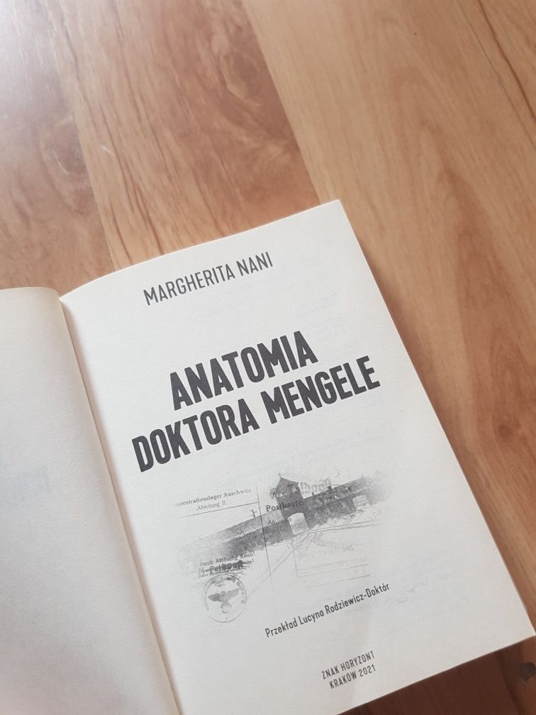 Książka Anatomia doktora Mengele Margherita Nani