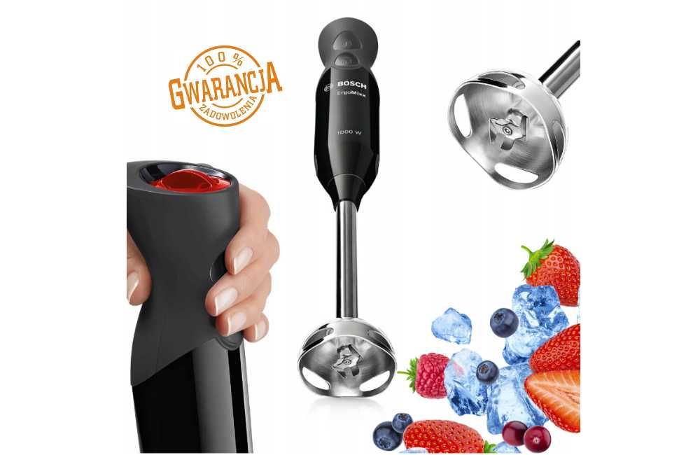 MEGA Blender Ręczny z Pojemnikiem Bosch 1000W Turbo 12 Prędkości MOCNY