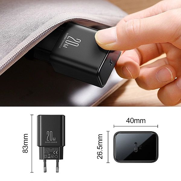 Ładowarka USB C 20W PD Joyroom JR-TCF06 z kablem USB C - Lightning - c