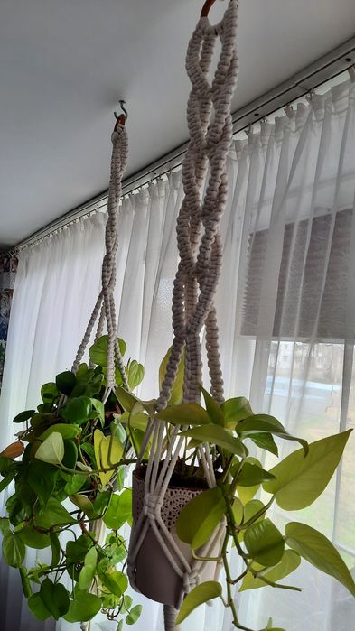 Kwietnik makrama naturalny