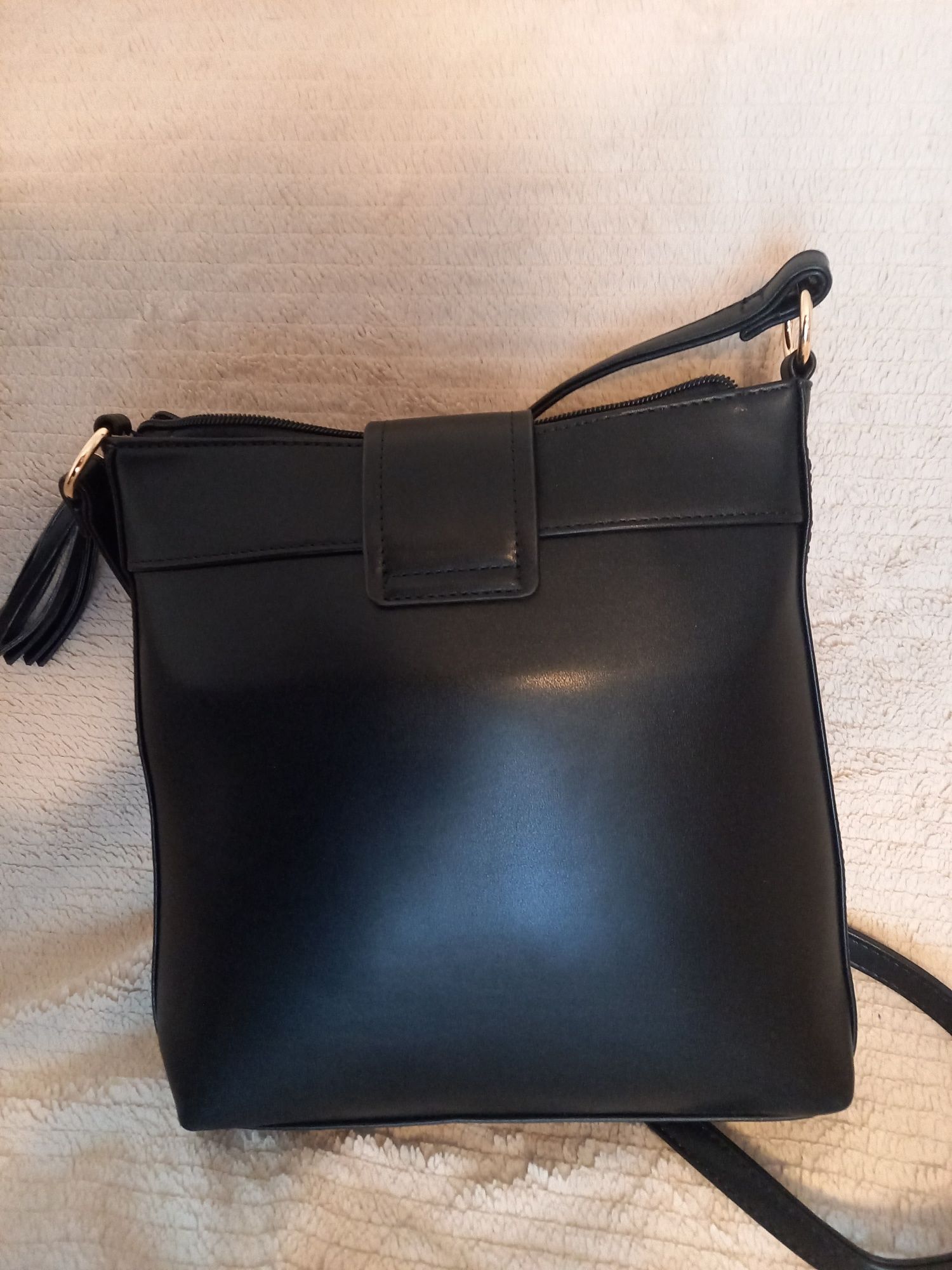 Wittchen torebka czarna crossbody torebka listonoszka ekoskóra