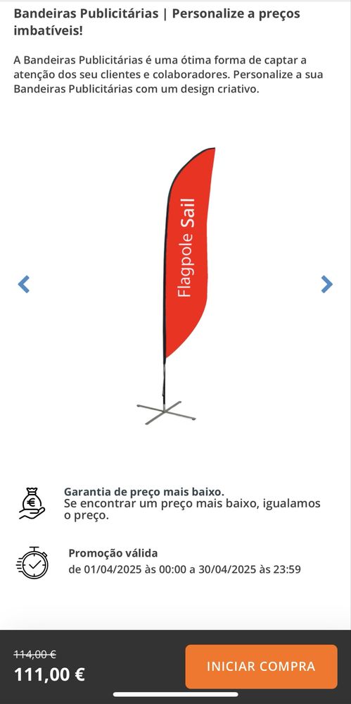 Estrutura de bandeira publicitaria
