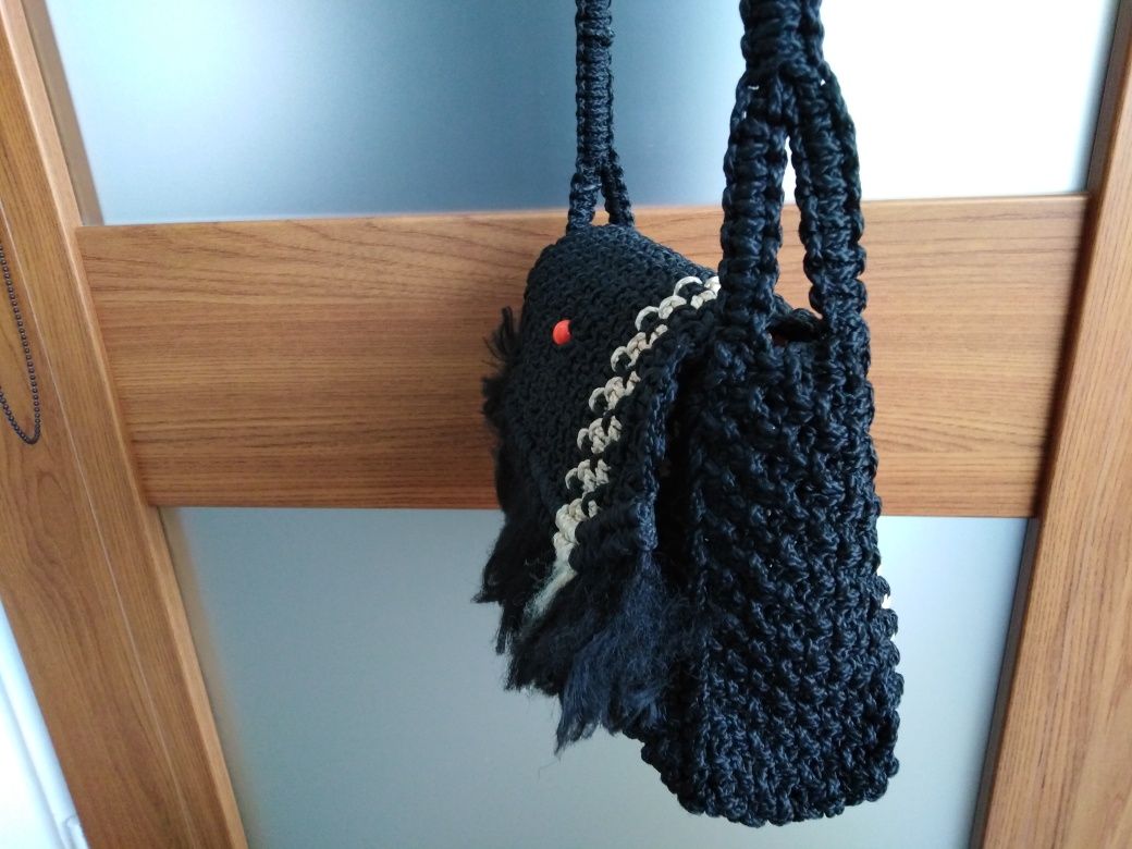 Torebka handmade ze sznurka ręcznie robiona