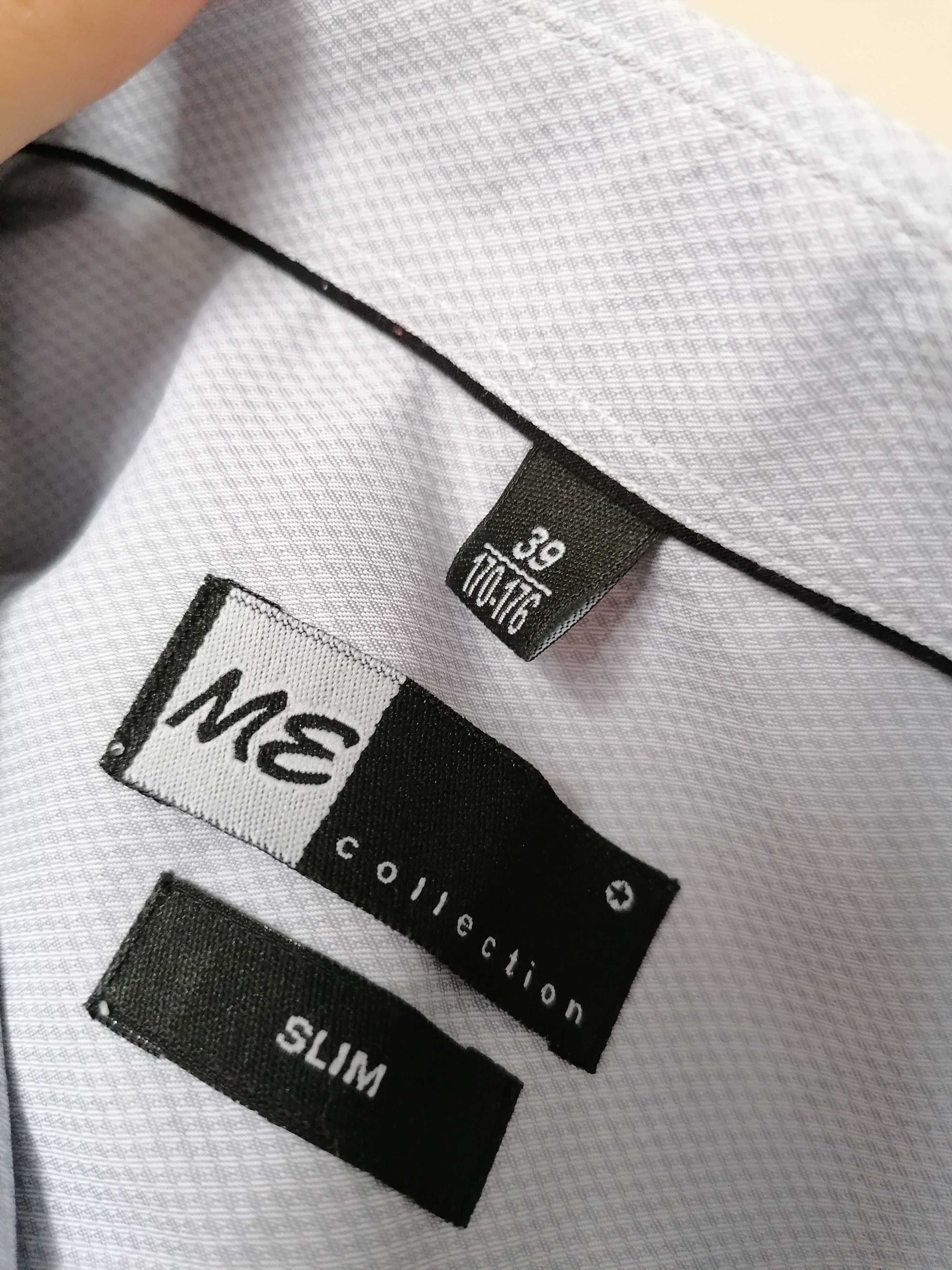 Ewex MeCollection elegancka koszula slim niebieska kratka 39/170/176 M