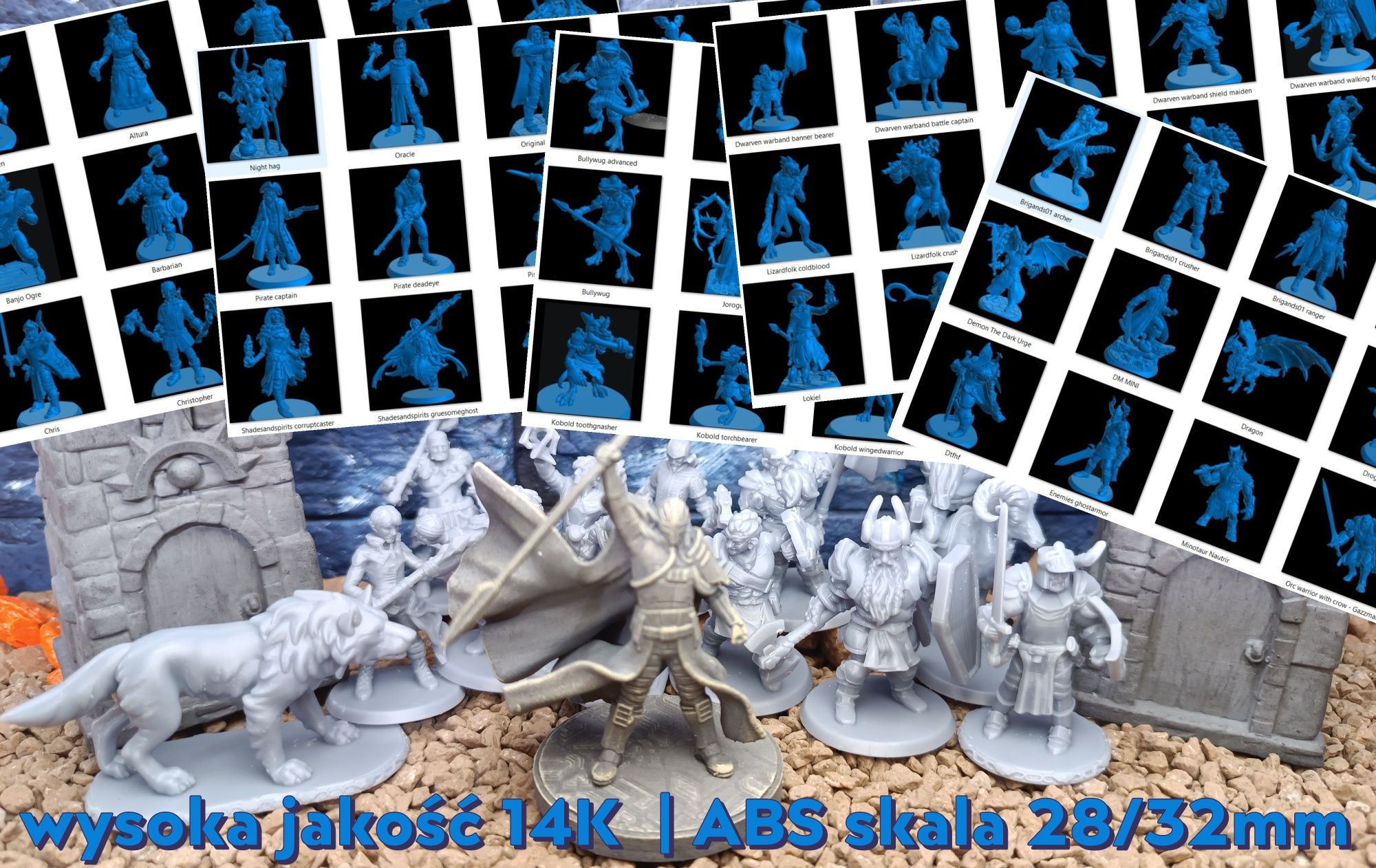 Figurka z żywicy do gry RPG DnD Warhammer [14k / ABS - skala 28/32 mm]