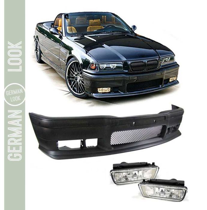Para-choque dianteiro BMW Série 3 E36 Pack M M3 + Faróis de nevoeiro