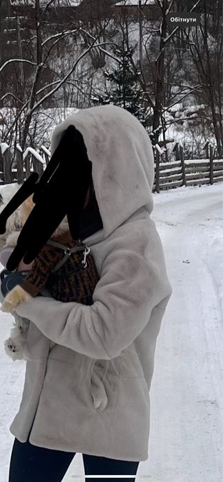 Шубка S-M  у ніжному кольорі