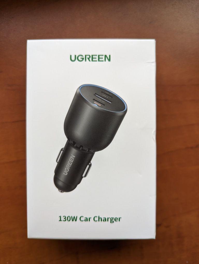 Автомобільна зарядка у прикурювач UGREEN 130W USB TypeC Power delivery