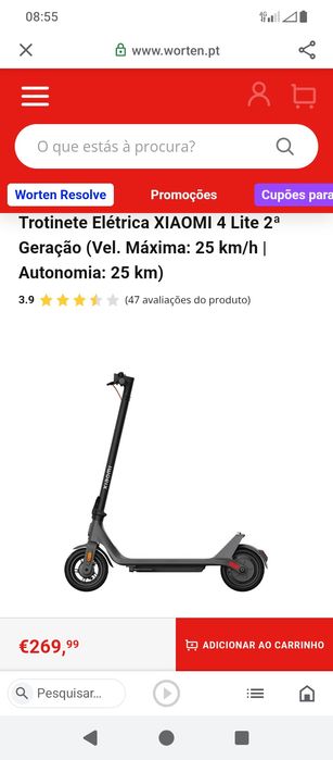 Trotinete xiomi nova em caixa