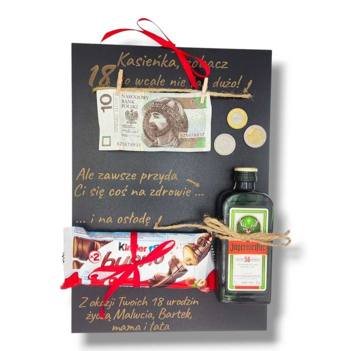 Tabliczka Kartka urodzinowa  50 lat na pieniądze