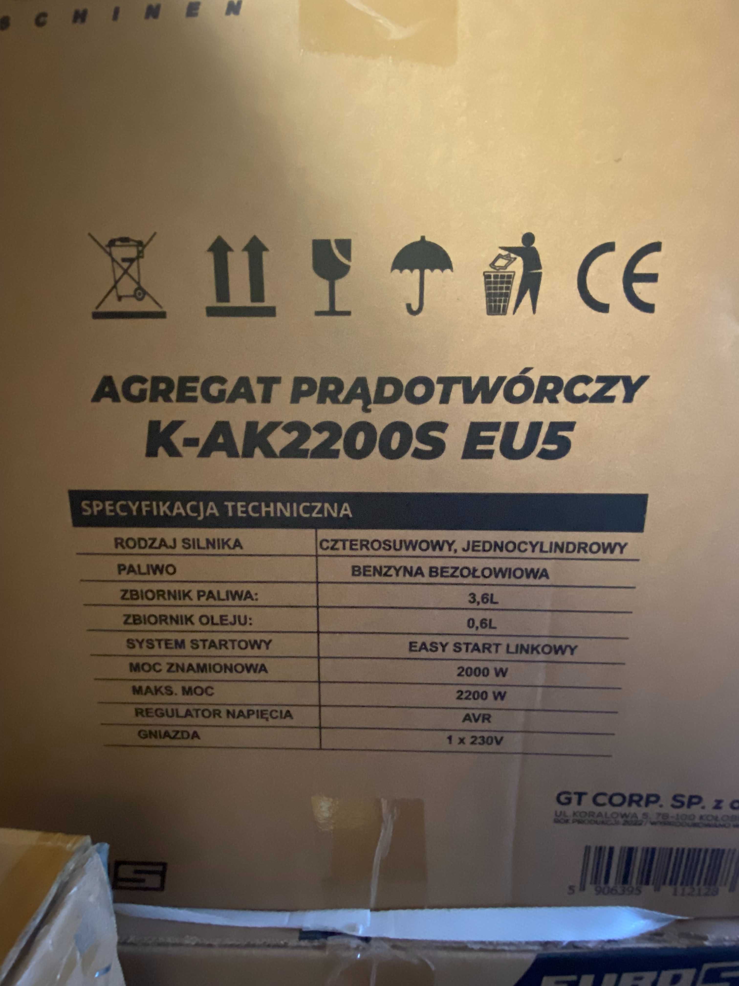 Generator Agregat prądotwórczy K-AK2200S Euro 5 Kaltmann AVR Nowy