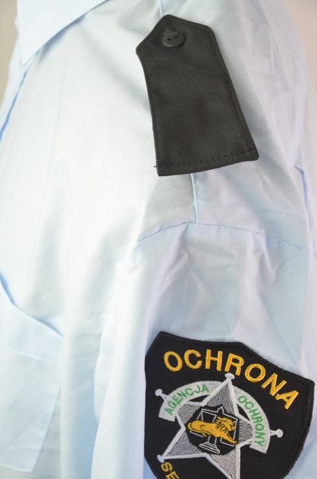 koszula służbowa ochrona z krótkim rękawem niebieska 42/176