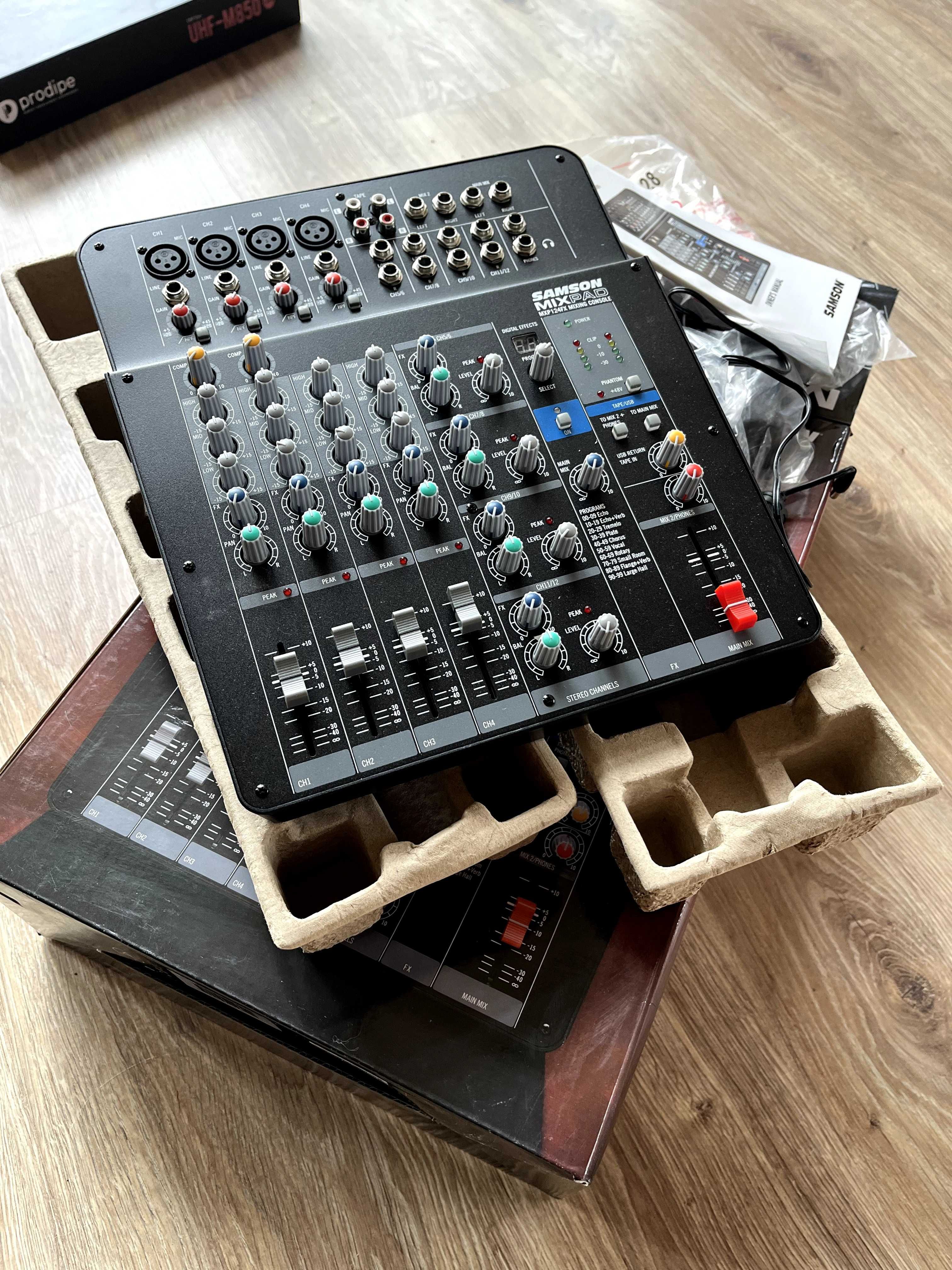 Samson MixPad MXP124FX - Nowy, nieużywany mikser audio, USB, FX