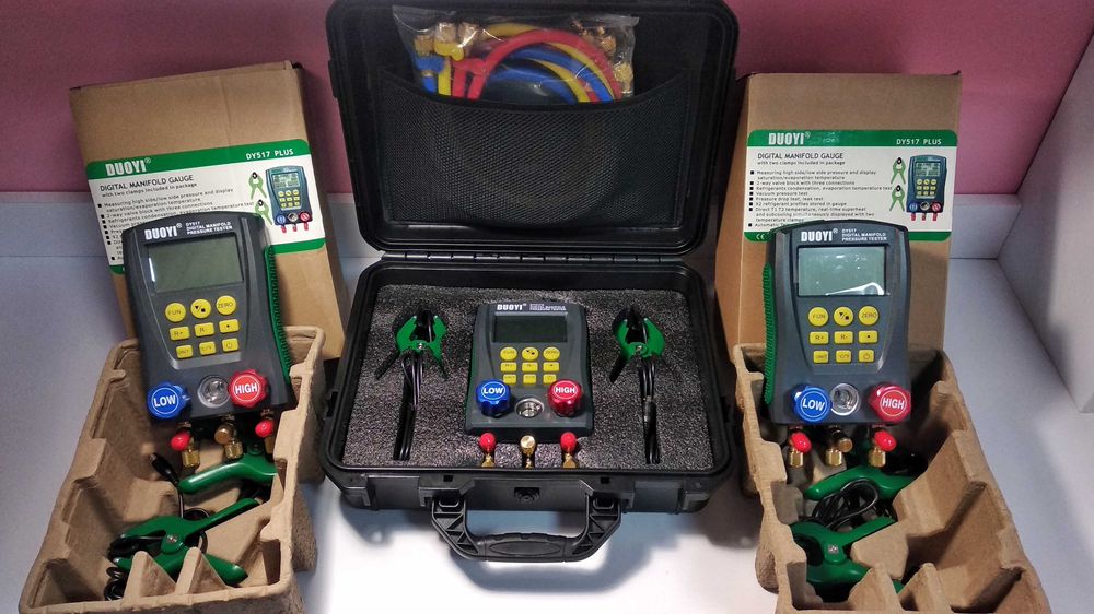 Манометри DUOYI DY517 Plus Манометричний колектор - щупи - кондиціонер