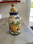 Pote de barro pintado à mao